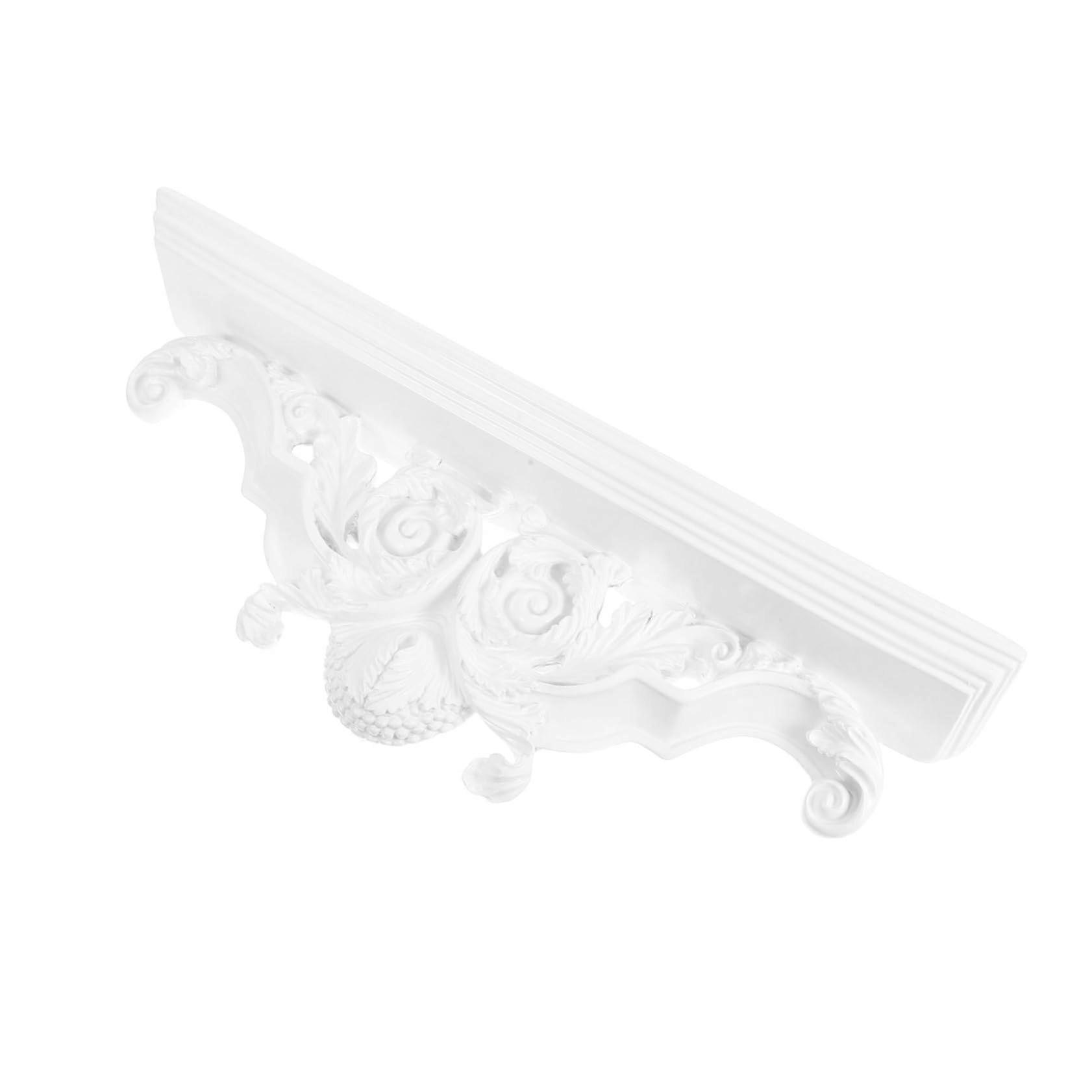 Victorian Style Floating Wall Shelf Resin Scalloped Design for Living Room Decorative Storage