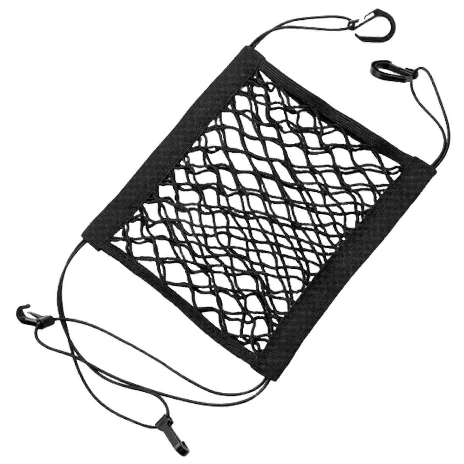Motorcycle Cargo Net Elastic Double Layer Waterproof Mesh with Hooks for Luggage Storage