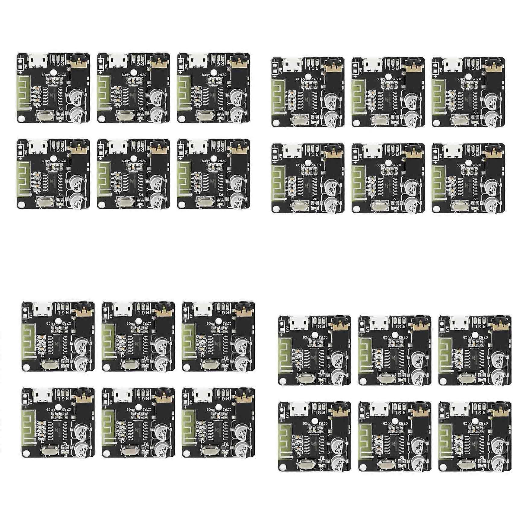 24Pcs VHM-314 V.20 Bluetooth Audio Receiver Board Bluetooth 5.0 Mp3 Lossless Decoder Board with Lithium Battery Charging
