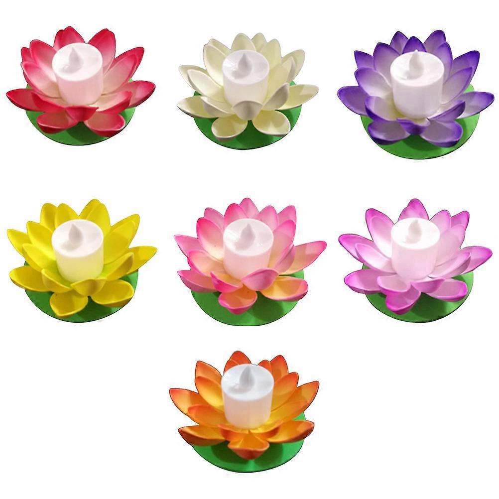 Lotus LED Lotus Lantern for Pool Decor 7Pcs Assorted