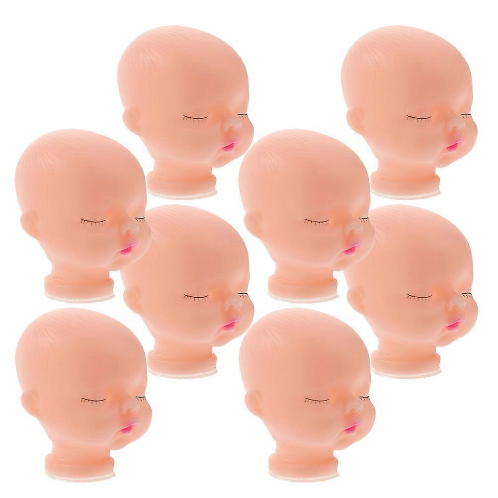 DIY Doll Projects Soft Vinyl Doll Head for DIY 8Pcs Sets