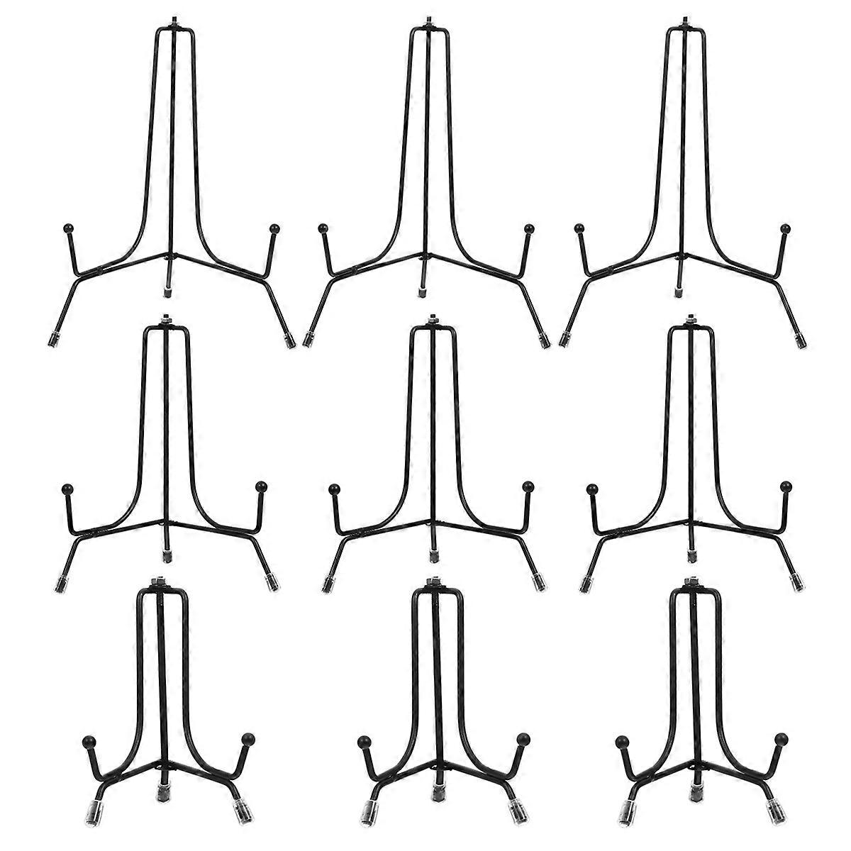 Black Iron Plate Display Stand for Necklace showcasing safety and lightness fits most items 9pcs