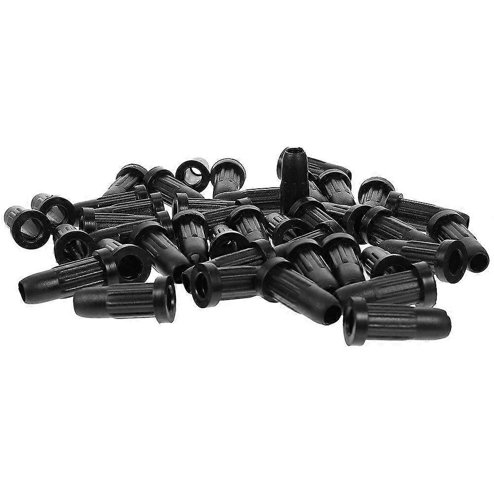 20Pcs Black Plastic Chair Roller Covers for Protection Use with Solid Material and Easy Installation