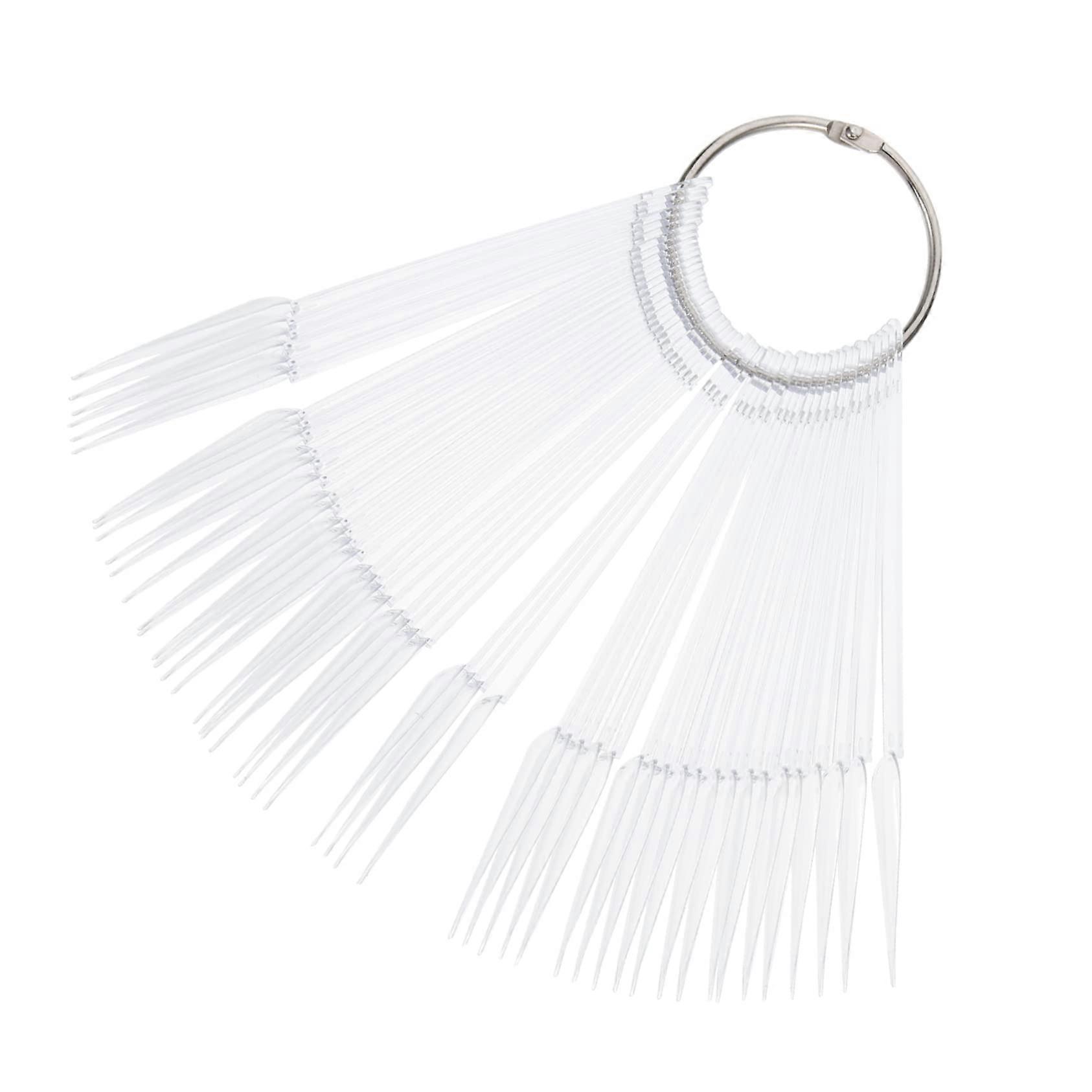 100pcs Foldable Nail Polish Display Tips with Flexible Practice Sticks for Salons and Home Use