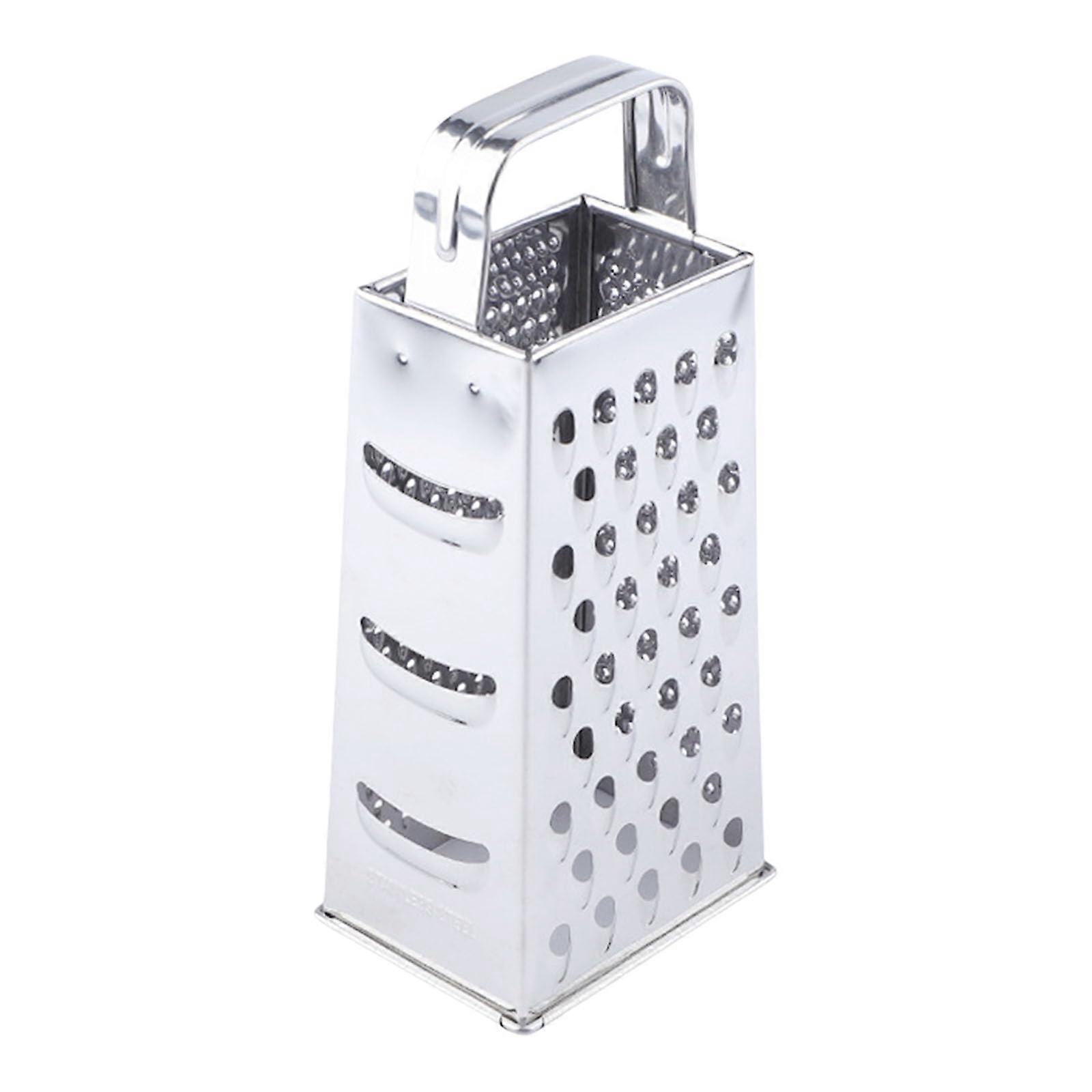 Stainless Steel Four Side Vegetable Grater with Ergonomic Handle, Rust Resistant, 7 Inch