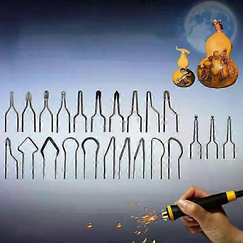 23Cs/Lot Gourd Pyrography Machine Tips 10Mm Thickness For 50W Pyrography Machine