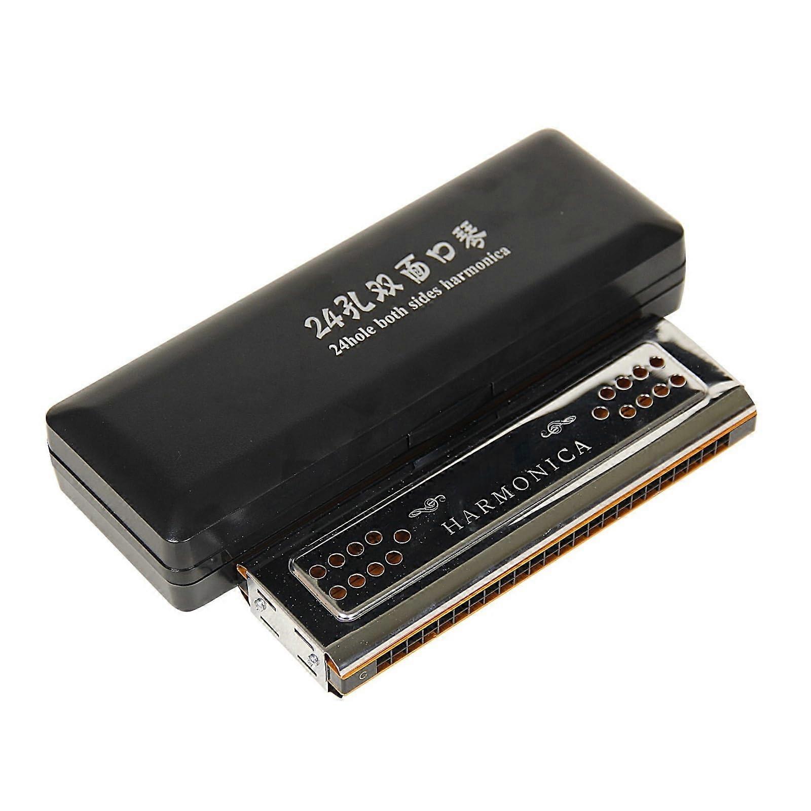 24 Hole Double Sided G Key Harmonica with Accurate Tone Response and Comfortable Design