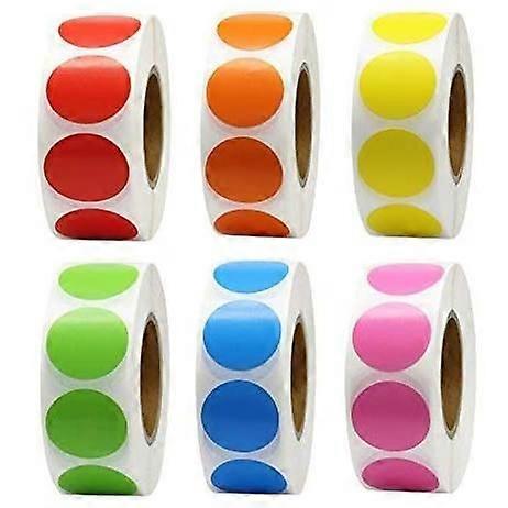 Color-coded dot labels, 25 mm, round, self-adhesive
