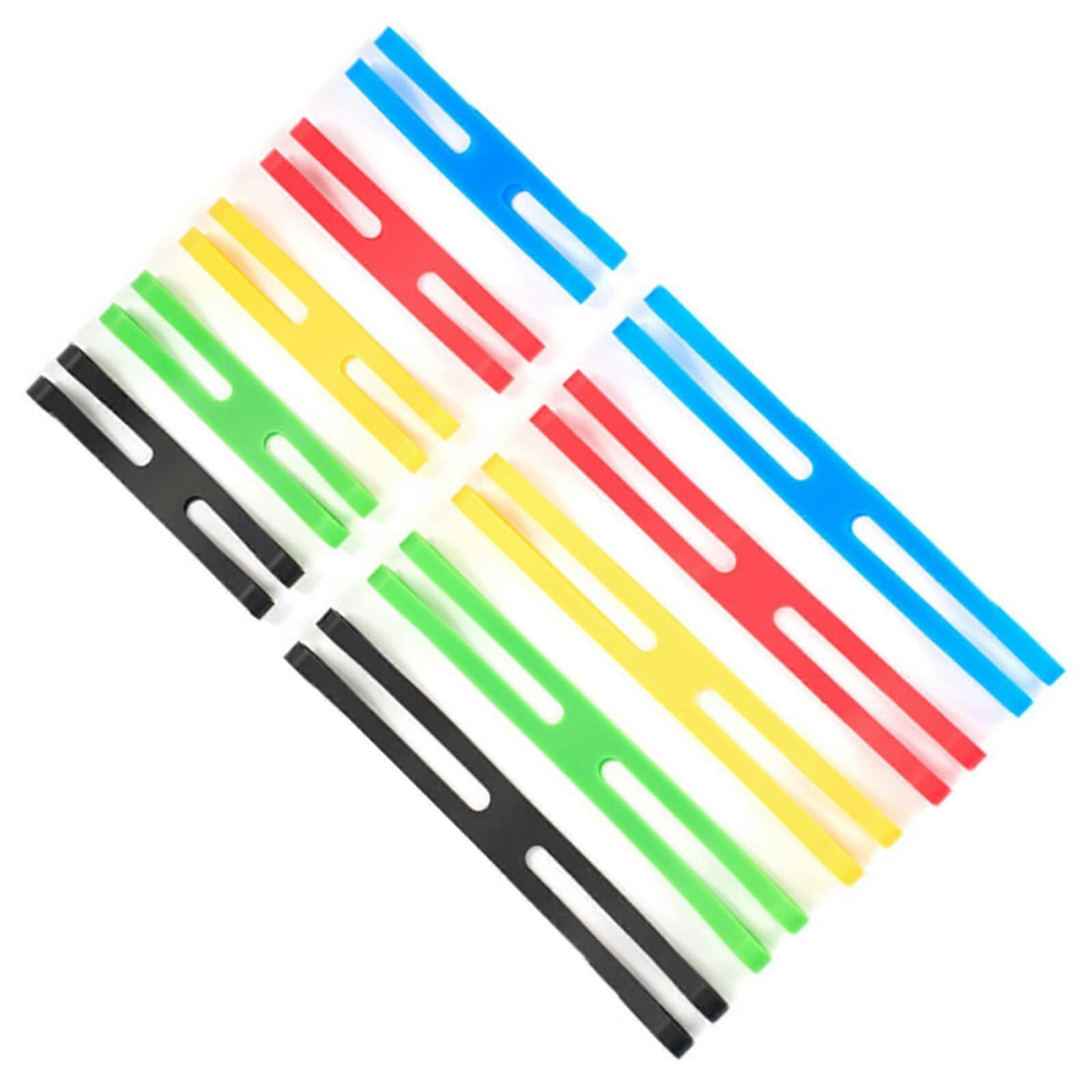 10pcs Multicolored Silicone Elastic Bands for Organizing and Durable Rubber Wrap Bands