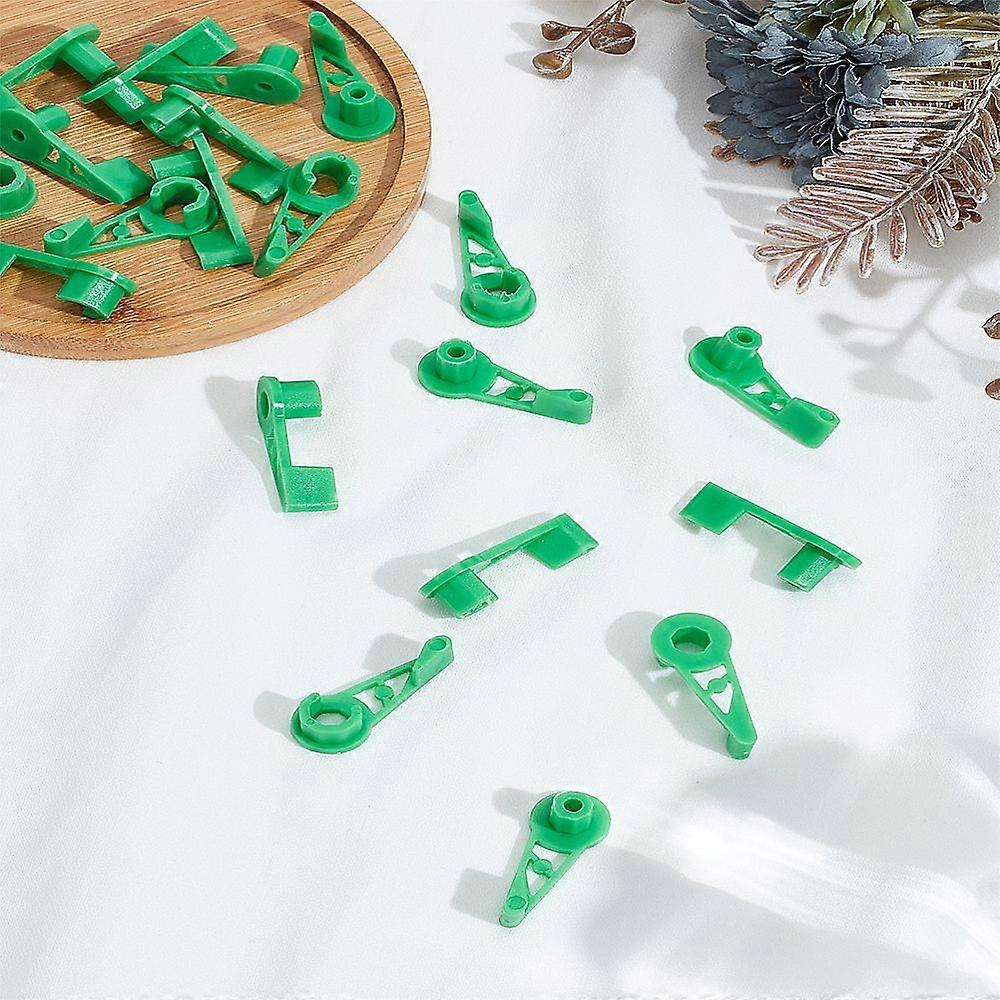 10pcs Plastic Plant Bender Training Clips Green 23x40.5x12.5mm