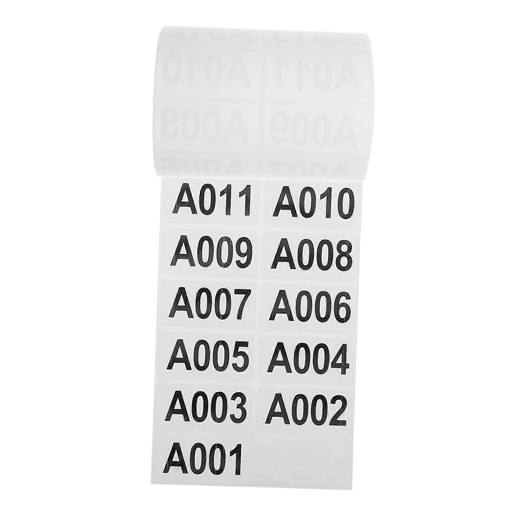 Consecutive Number Labels Roll with  Adhesive Strength for Inventory and Storage Bins