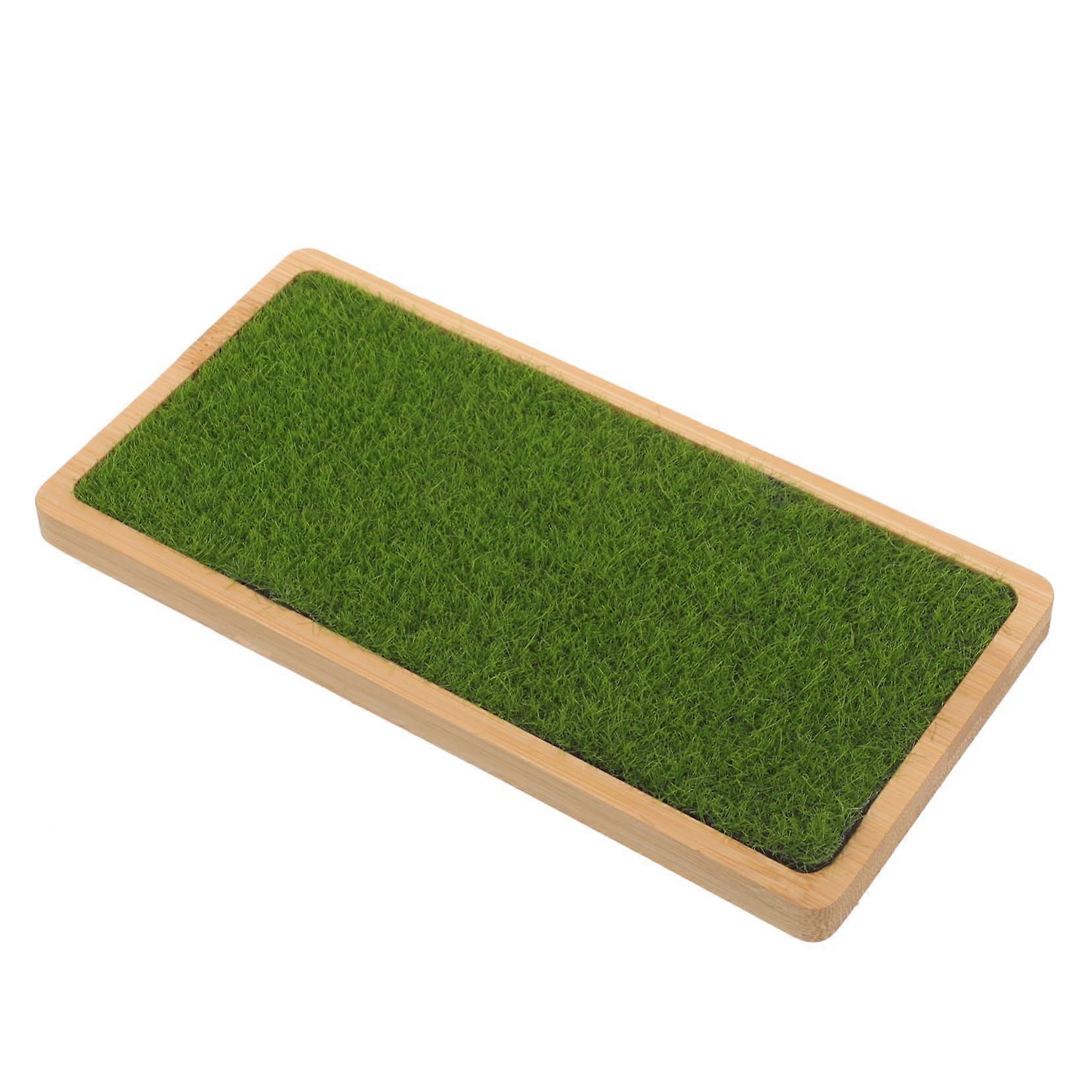 Action Figure Display Stand with Rectangular Realistic Grass Base for Miniature Dioramas