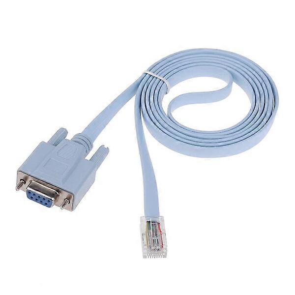DB9 to RJ45 Cable Plug and Play Light Blue Network Device Debugging Cable