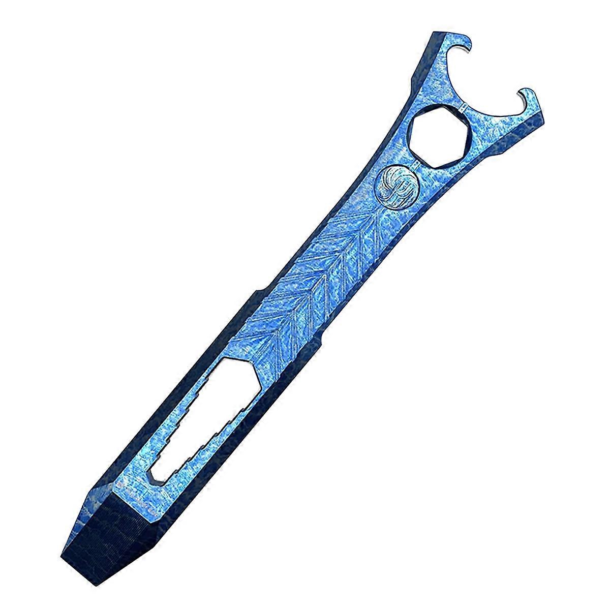 Titanium Alloy Pry Bar Multi-Tool Bottle Opener Compact Size Multi-Tool Pry Bar Wrench Screwdriver