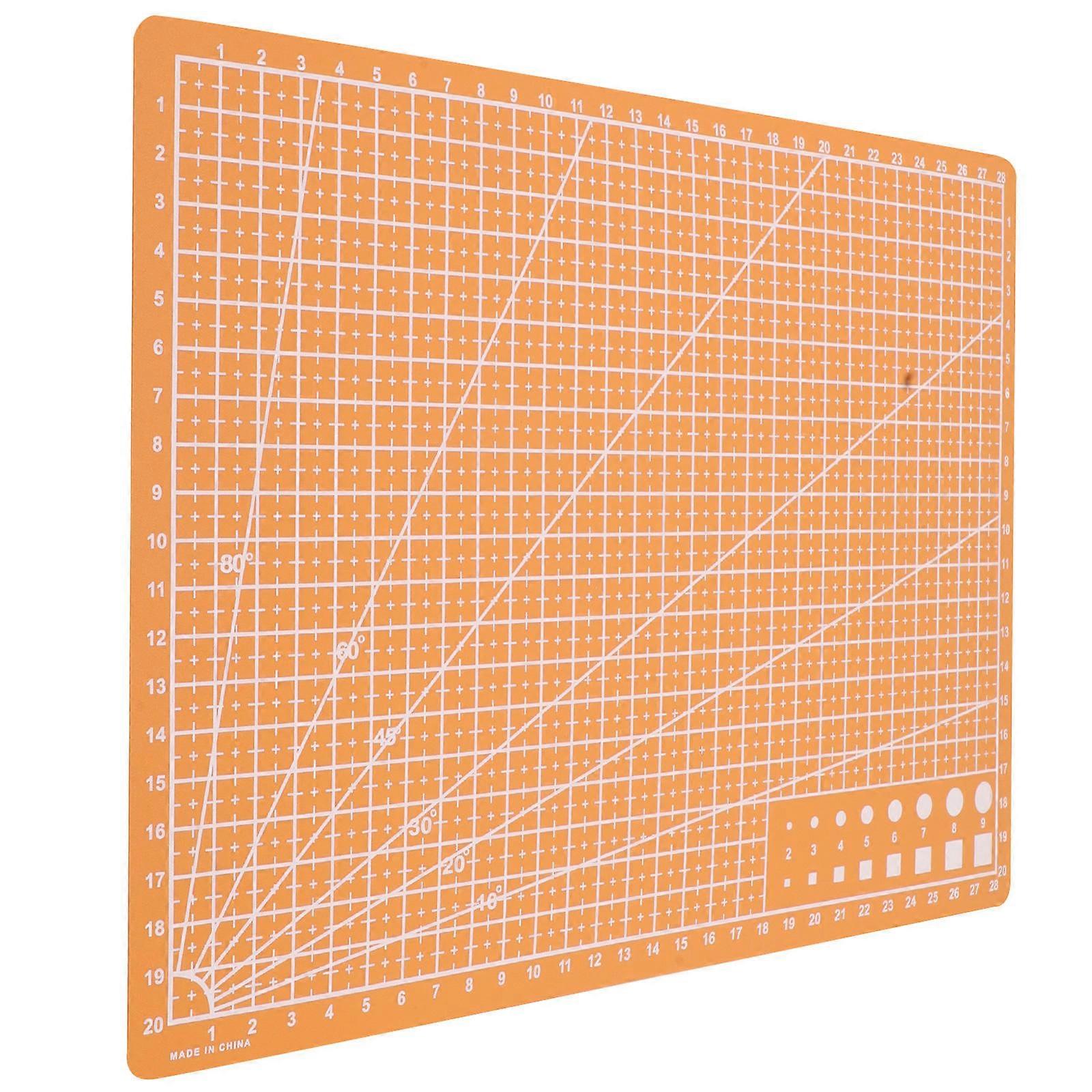 Orange Cutting Mat A4 Double Sided for Craft Sewing and Cutting