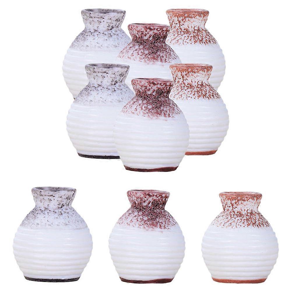 Simulation Vase Decorations Resin Vase Model Ornaments for Decor 9Pcs