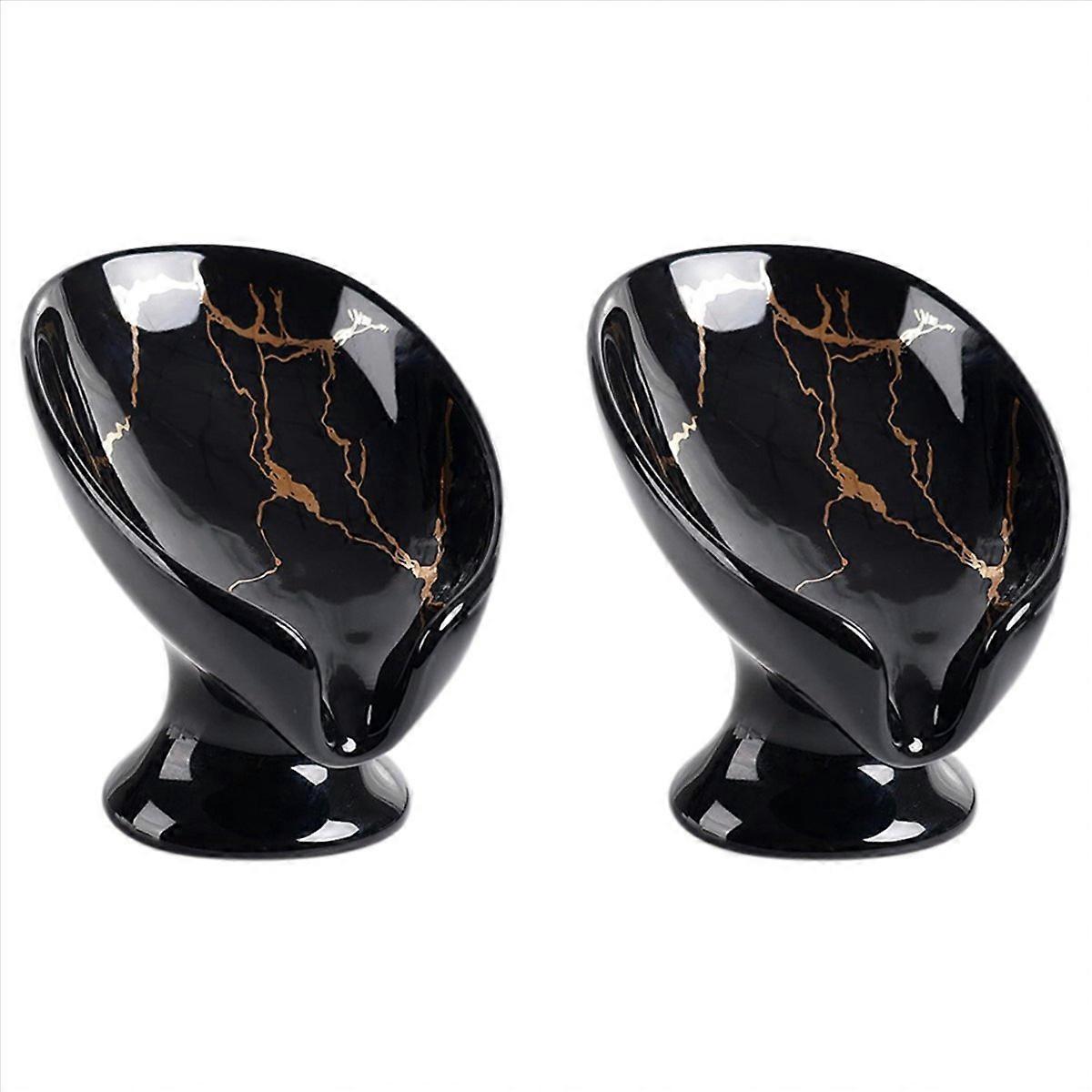 Soap Dish, Ceramic Soap Holder,Black