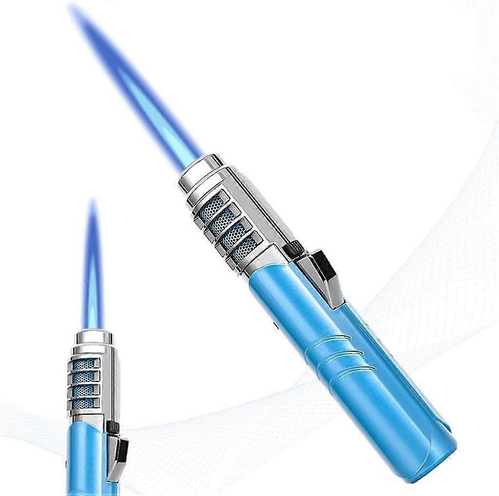 Butane Torch Lighter Triple Flame Adjustable Windproof Refillable Design 1300°C