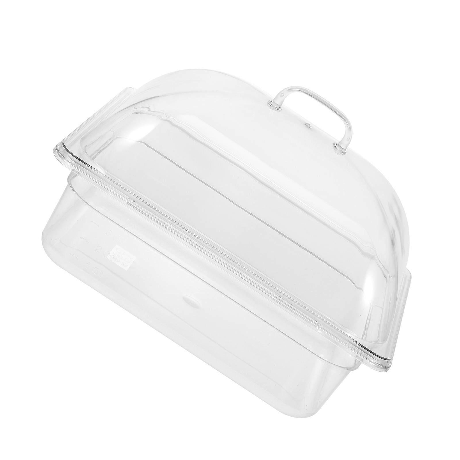 Home Use Buffet Tray with Lid Transparent Serving Tray 1Set Material