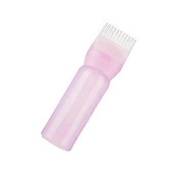 Haarfarben-Applikatorflasche mit Kamm für gleichmäßige Farbe und präzises Auftragen am Ansatz, Rosa
