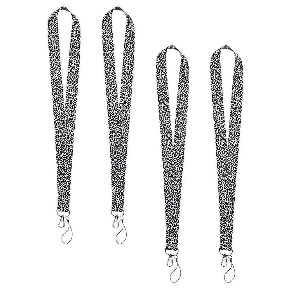 Chic Leopard Hanging Lanyards for Hanging Use 4Pcs Functional Phone Camera Ropes