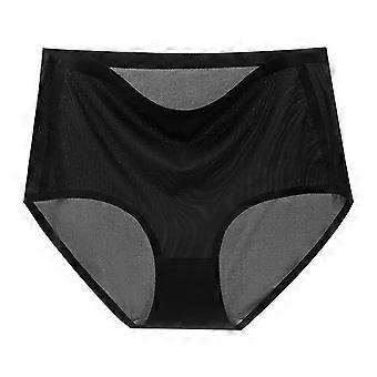Ultra-Thin Ice Silk Seamless Panties for Women, Breathable Mesh, High-Waist Abdomen Support – Compatible with All Body Types