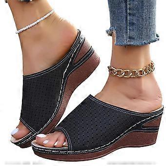 Willtoo dames wedge sandalen 2026, met voetboogondersteuning, open teen, instapsandalen voor strand, feestjes en dagelijks gebruik.
