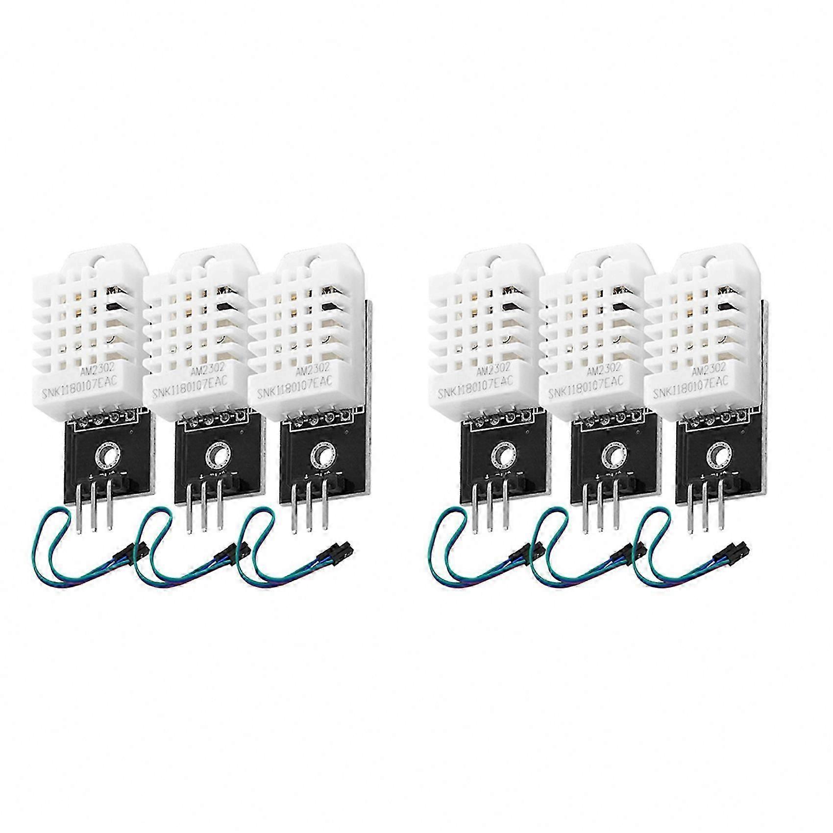 6-Pack Temperature and Humidity Sensor Modules with Cable for Arduino and Raspberry Pi Projects