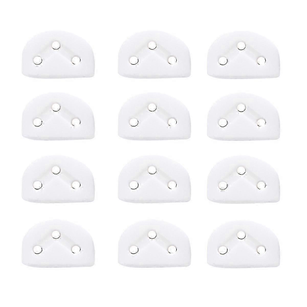 12pcs Classical Guitar Rollers String Trees Retainer Guides Guitar String Locks Nut Block Clamp, Wh