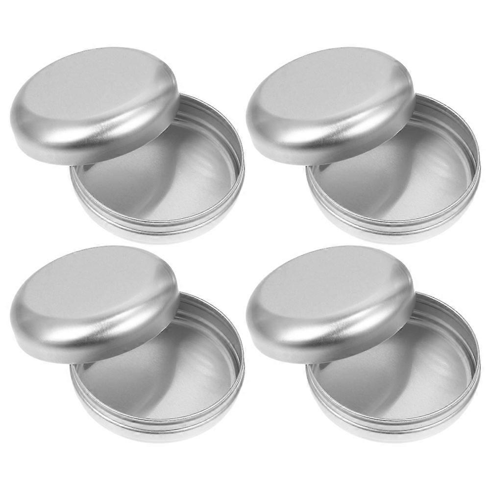 Multi-Function Aluminum Soap Box Storage Cases 4Pcs Silver Household Accessory