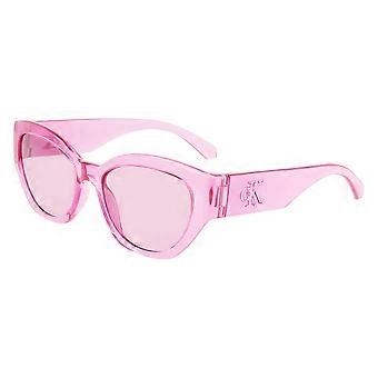 Calvin Klein Jeans CKJ22634S 675 Rimless Transparent Pink Unisex Cat Eye Sunglasses UV2 Original