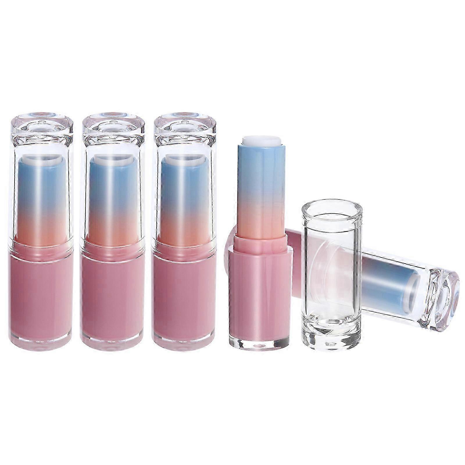 Empty Lip Balm Containers Gradient for DIY Use 5Pcs Tubes