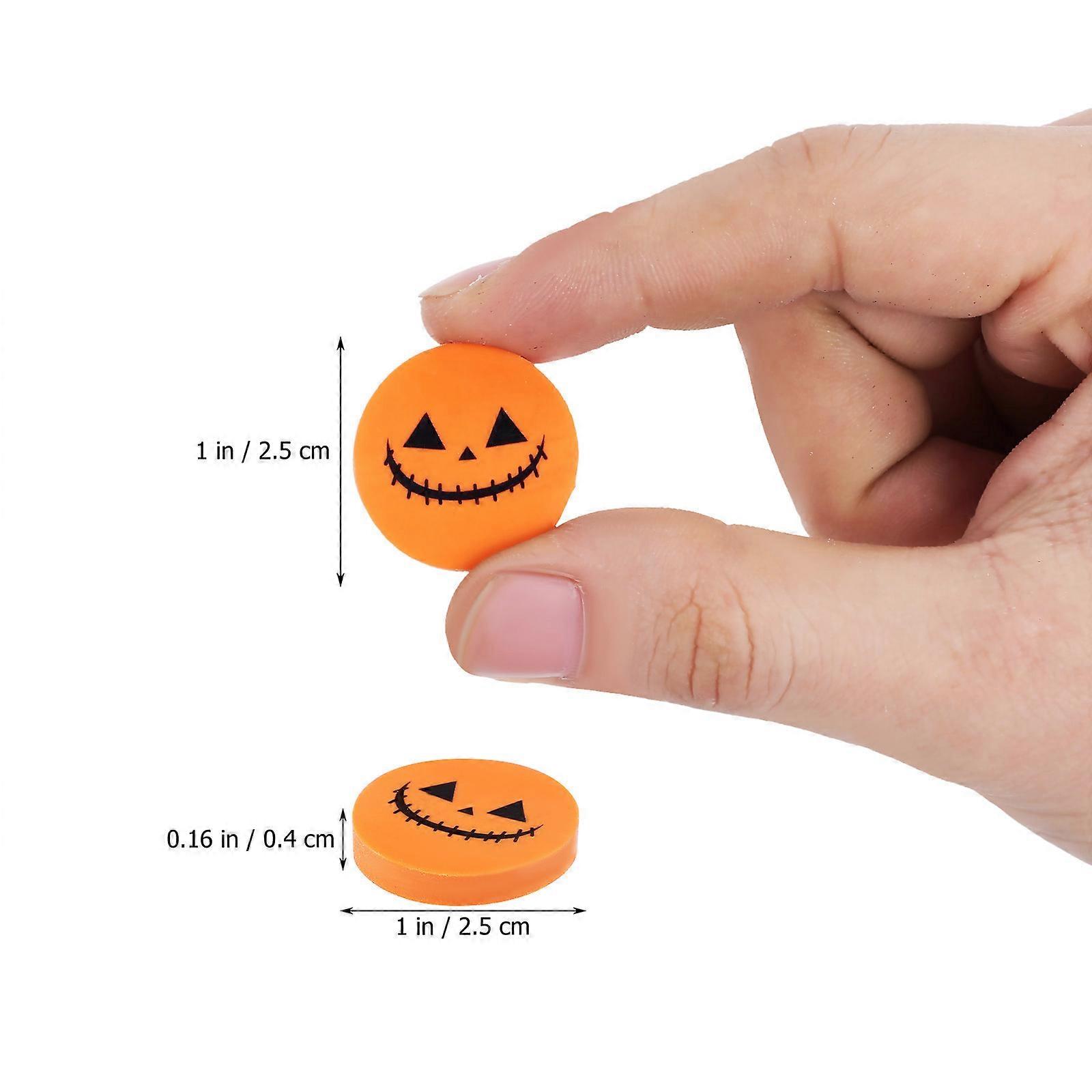 Halloween Pumpkin Erasers Creative Erasing Tools 100Pcs for Students