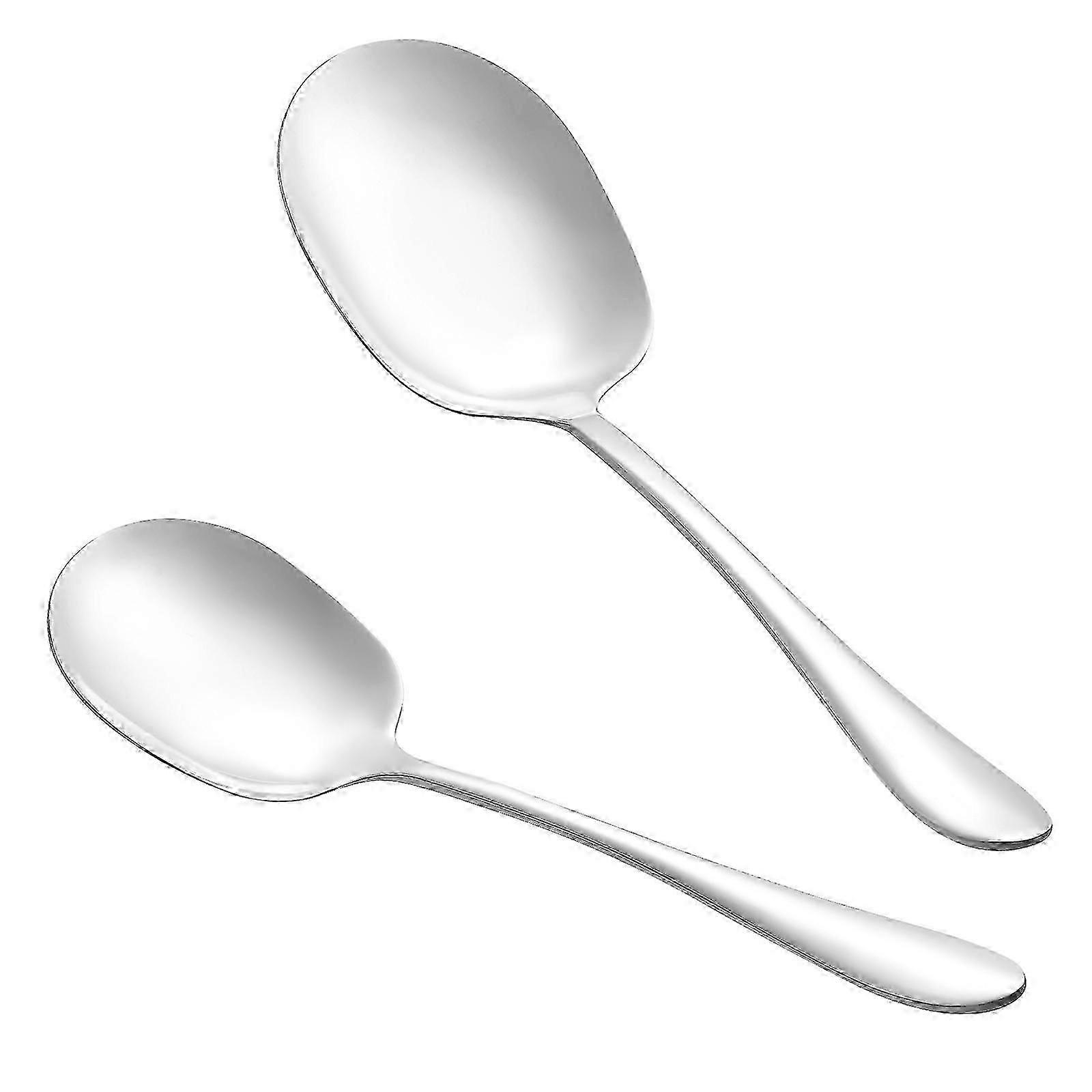 Serving Spoons Stainless Steel Kitchenware for Food Serving 2Pcs