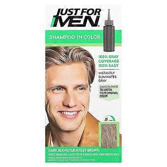 Just for Men, Shampoo-In Color Haircolor Kit, H-15 Dark Blond/Lightest Brown , Single Application, 2
