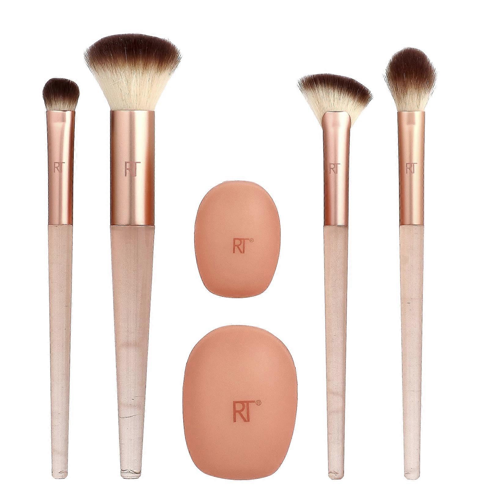 Real Techniques, Cherry On Top, A Brighter Hue Base Set, 6 Piece Set, 2-Pack