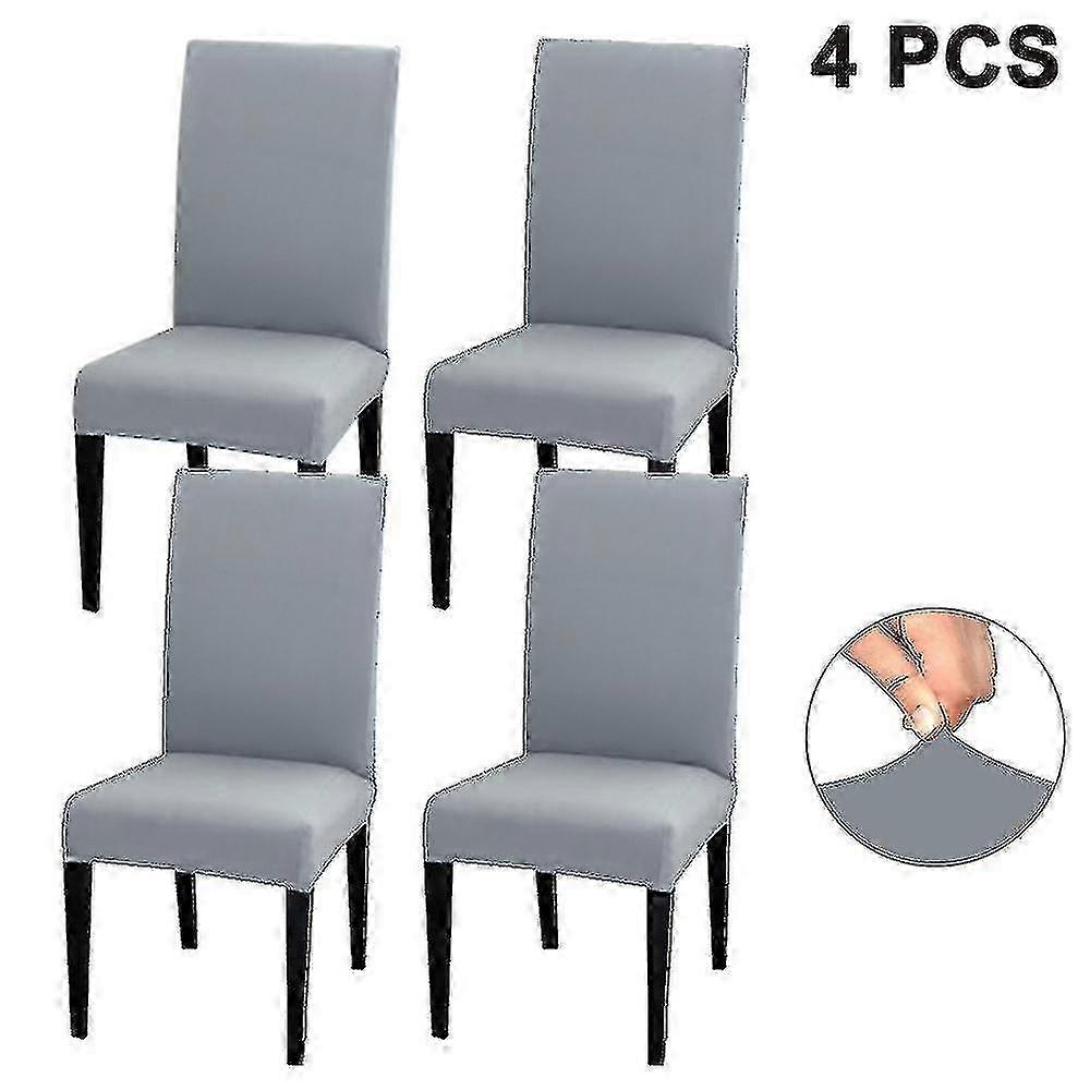 4 Pack Dining Chair Slipcovers Stretch Removable Washable