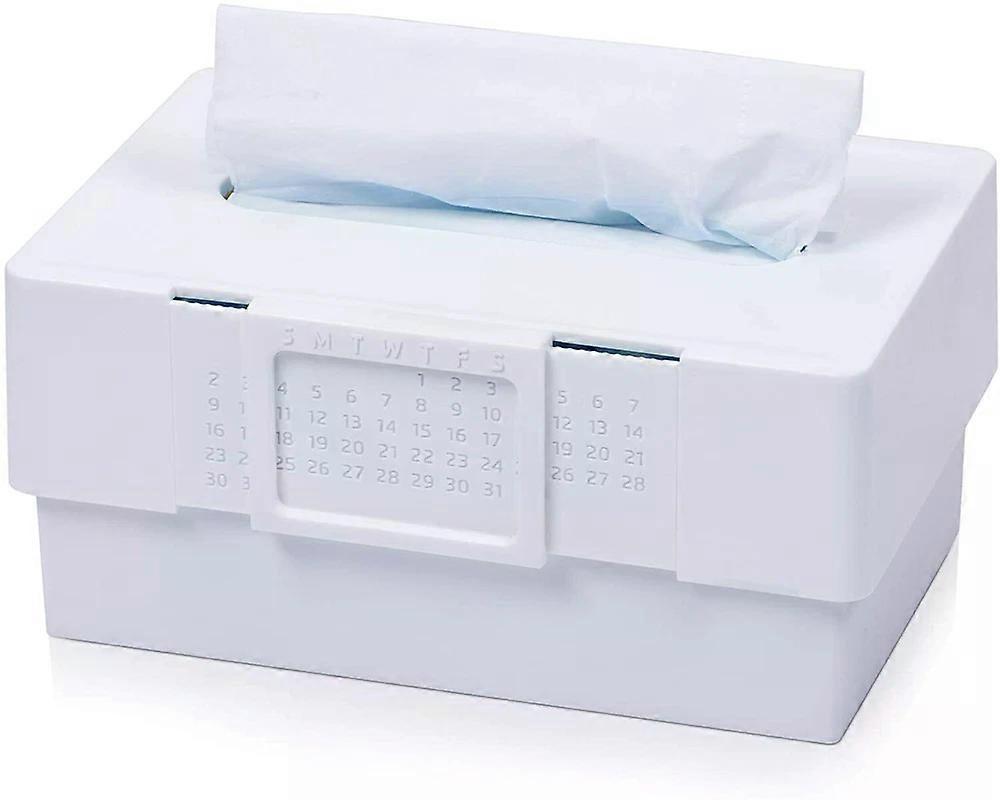 HUIMSWARM Tissue Box Cover,Tissue Box Holder Rectangular with -white