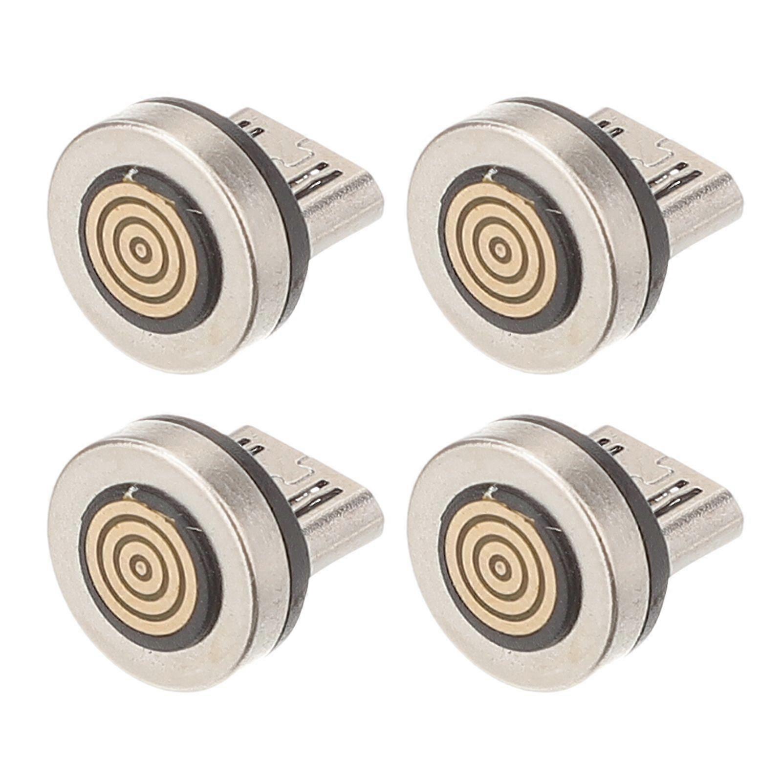 4pcs Micro USB Magnetic Adapter Rotatable Magnetic USB Cable Adapter Tip