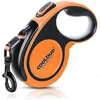 Retractable Dog Leash for Large Dogs Up to 50kg Strong Nylon Ribbon Extendable to 5M Retractable with Reflective Stitching