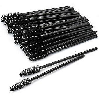 50 Disposable Eyelash Brushes (black)