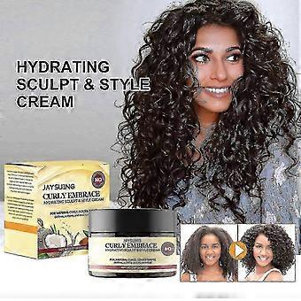 1pc Jaysuing Moisturizing Styling Cream Fluffy Curly Hair Styling Hydrating Moisturizing Moisturizing Luster Repair Hair Frizz |-XWD
