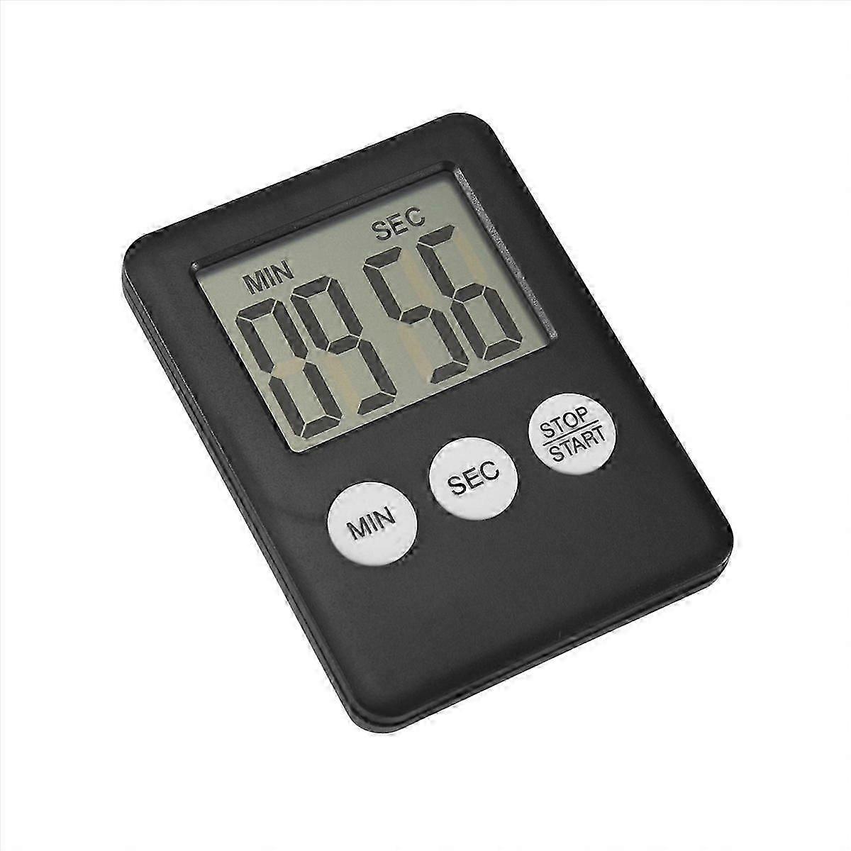 Super Thin LCD Digital Screen Kitchen Timer Square Cooking Count Up Countdown Alarm Magnet Clock