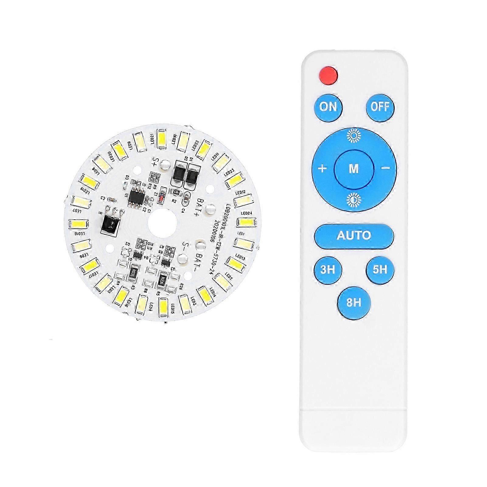 12W 24LED Ceiling Lamp Panel 3.2V/3.7V White  Warm Light Source with Remote Controller