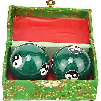 2 Pcs Baoding Balls, Chinese Health Exercise Stress Balls, Meditation Massage Handball with Box, Hand Exercise Ball for Hand Remedy and Stress Relief