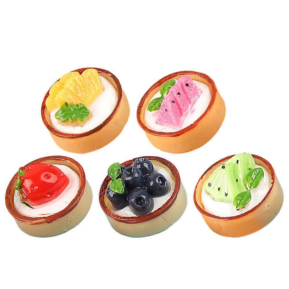 Simulation Cake Resin Cupcake Decor for Decor 5Pcs Artificial Mini Models