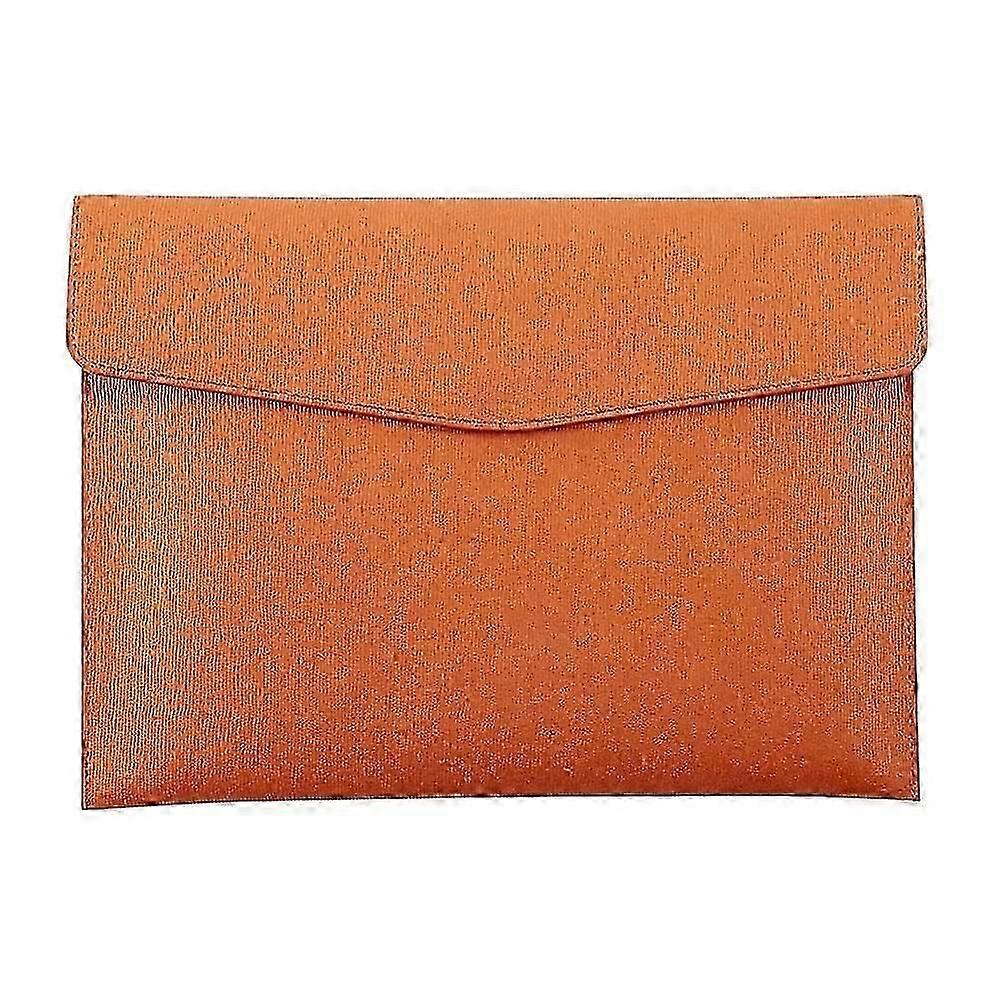 PU Leather A4 File Folder Document Holder Waterproof Portfolio Envelope Folder Case with Snap Closu