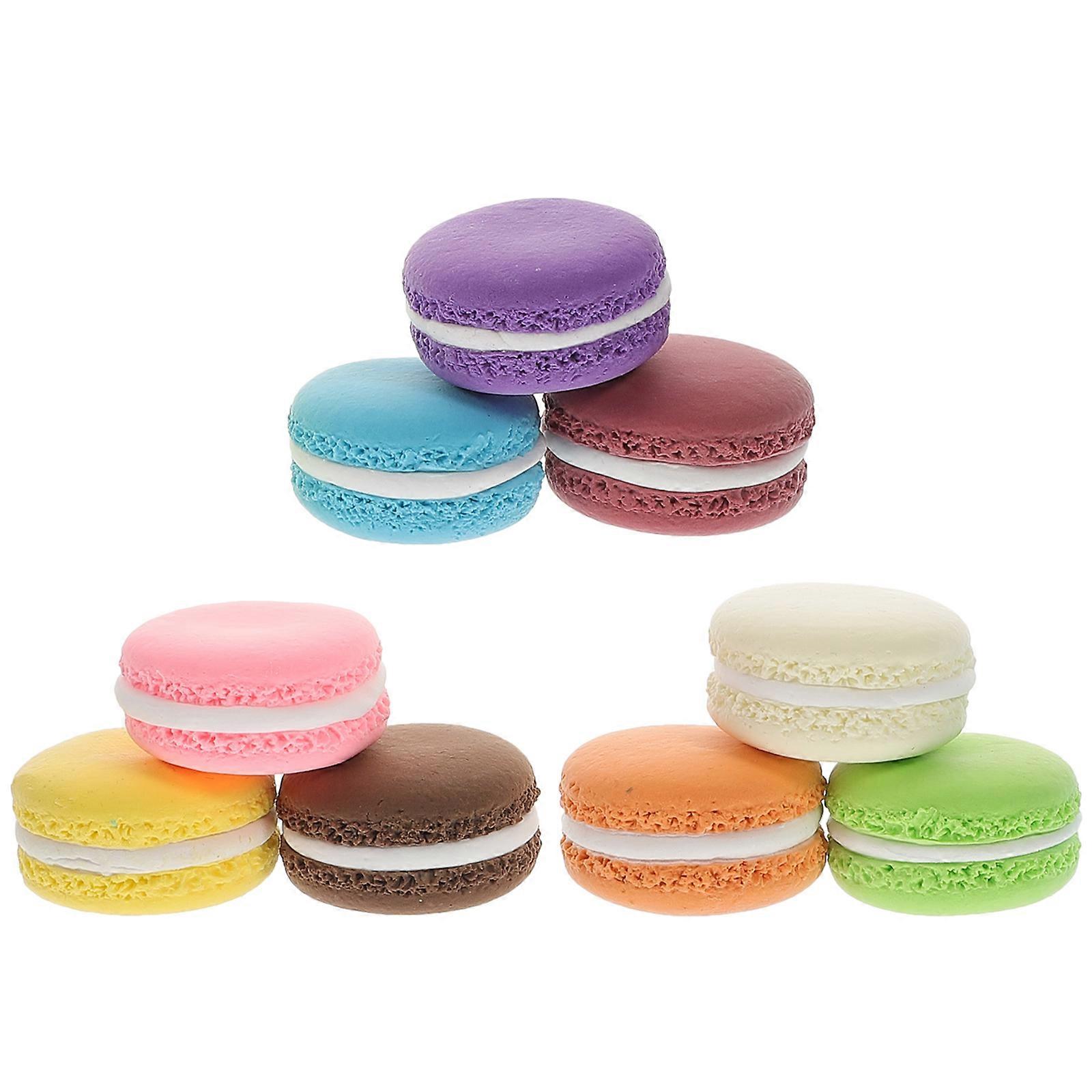 Simulation Macaron Cake Model for Decor 9Pcs Realistic Dessert Countertop Set