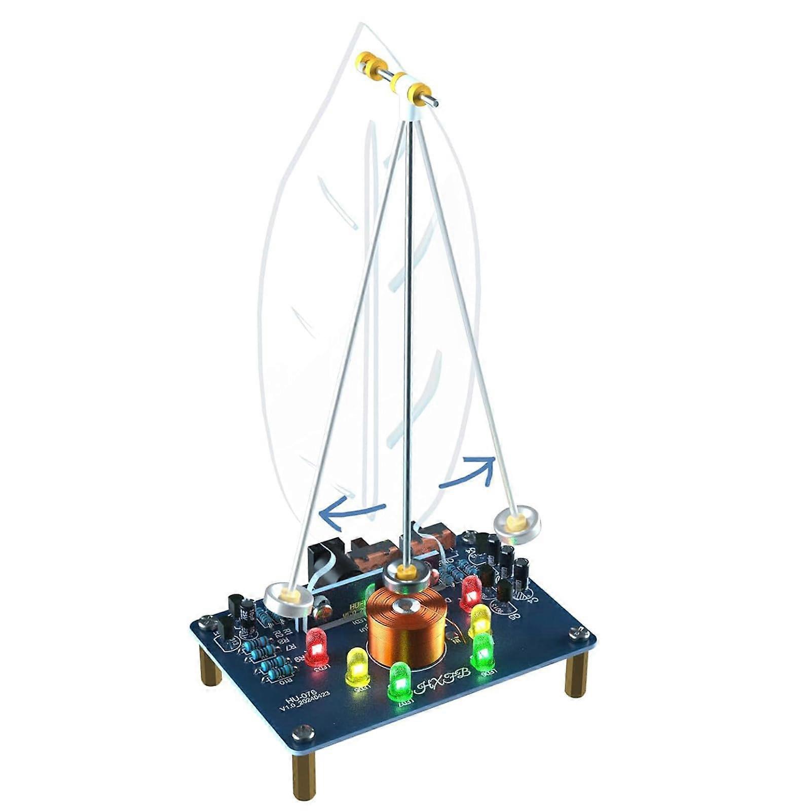 DIY Electronics Kit Electromagnetic Swing Soldering Practice with LED Lights STEM Project for Beginners EK8488