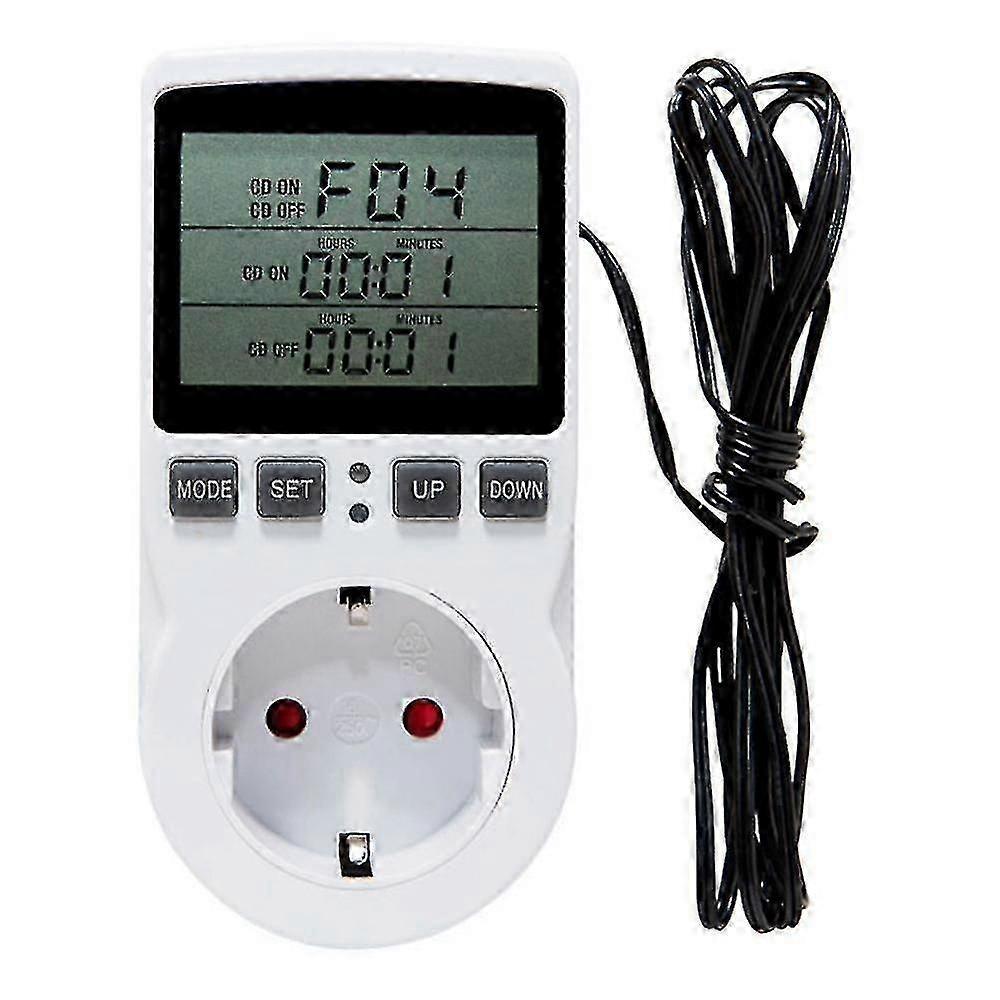 Digital Temperature Controller Thermostat Outlet Socket Plug Heating Cooling Timer For Homebrew Gre